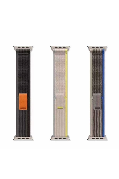 CEPCASE    Watch 7 45mm Kordon/kayış Örgü Işlemeli Ayarlanabilir Ölçü Pratik Tak Çıkar Kordon/kayış - 4