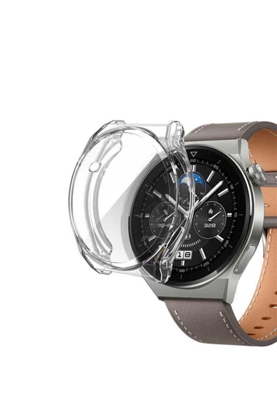 CEPCASE    Huawei Watch Gt 3 Pro 46mm Ekran Koruyucu Kasa Koruma 360° Tüm Gövde Tam Korumalı Shockproof Gard