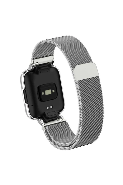CEPCASE    Xiaomi Mi Watch Lite Kordon/kayış Metal Hasır Örgü Kasa Korumalı Mıknatıslı 2 In 1 Tam Uyumlu Kordon - 3
