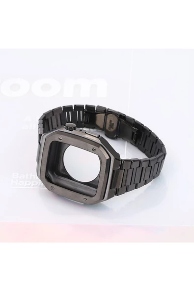 CEPCASE    Watch 7 45mm Kordon Luxury Tasarım Paslanmaz Çelik Kasa Korumalı Special Kordon - 3
