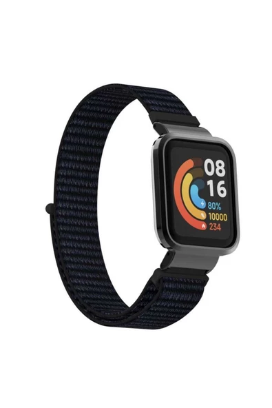 CEPCASE    Xiaomi Mi Watch Lite Uyumlu  Kordon/kayış Spor Loop Hasır Örgü Kasa Korumalı Cırt Cırtlı Kordon