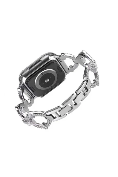 CEPCASE    Watch 38mm/40mm Kordon/kayış Metal Şık Taşlı Tasarım Diamond Style Kordon/kayış - 4