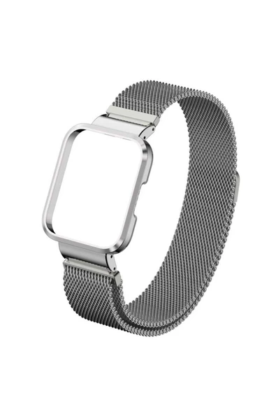 CEPCASE    Xiaomi Mi Watch Lite Kordon/kayış Metal Hasır Örgü Kasa Korumalı Mıknatıslı 2 In 1 Tam Uyumlu Kordon - 5