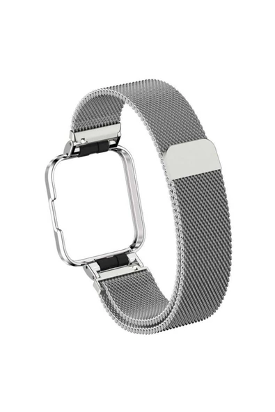CEPCASE    Xiaomi Mi Watch Lite Kordon/kayış Metal Hasır Örgü Kasa Korumalı Mıknatıslı 2 In 1 Tam Uyumlu Kordon - 2