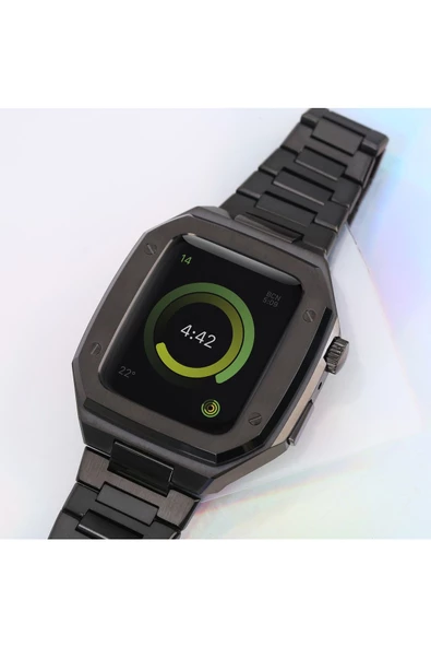 CEPCASE    Watch 7 45mm Kordon Luxury Tasarım Paslanmaz Çelik Kasa Korumalı Special Kordon - 2