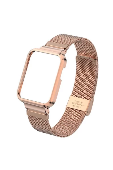 CEPCASE    Xiaomi Mi Watch Lite Kordon/kayış Metal Hasır Örgü Kasa Korumalı Klipsli 2 In 1 Tam Uyumlu Kordon - 2