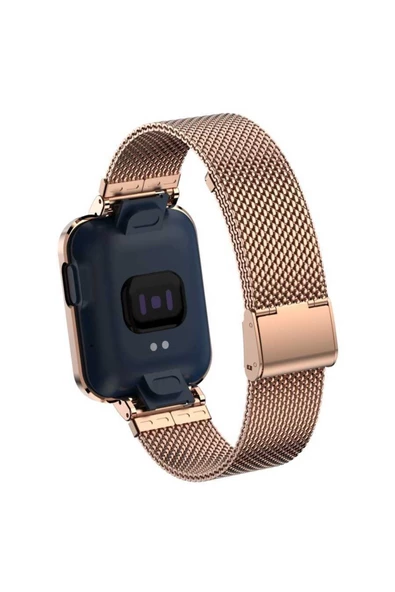 CEPCASE    Xiaomi Mi Watch Lite Kordon/kayış Metal Hasır Örgü Kasa Korumalı Klipsli 2 In 1 Tam Uyumlu Kordon - 5