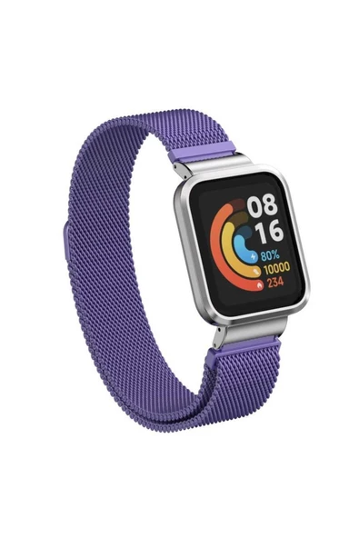 CEPCASE    Xiaomi Mi Watch Lite Kordon/kayış Metal Hasır Örgü Kasa Korumalı Mıknatıslı 2 In 1 Tam Uyumlu Kordon