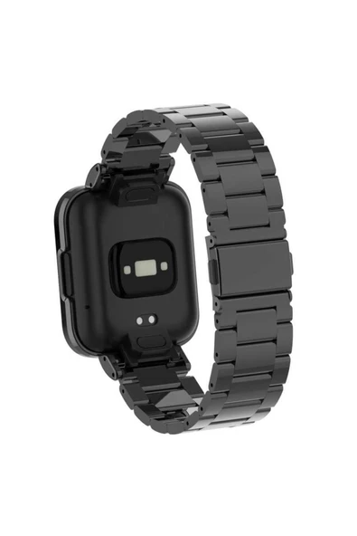 CEPCASE    Xiaomi Mi Watch Lite Kordon/kayış Metal Baklalı Kasa Korumalı 2 In 1 Paslanmaz Çelik Kordon - 3