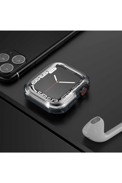 CEPCASE    Watch 7 45mm Ekran Kasa Koruyucu Shockproof Sert Pc Silikon Tam Uyum - 5