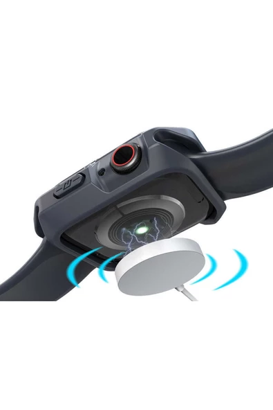 CEPCASE Watch 7 45mm Ekran Kasa Koruyucu Shockproof Sert Pc Silikon Tam Uyum - 4