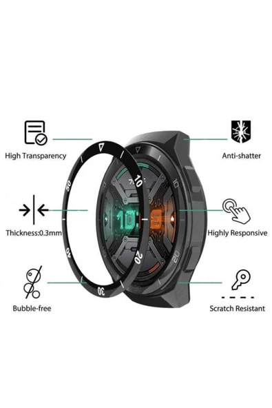 CEPCASE    Huawei Gt 2e 46mm Saat Ekran Koruyucu Sport Ppma Pet Tam Koruma - 4