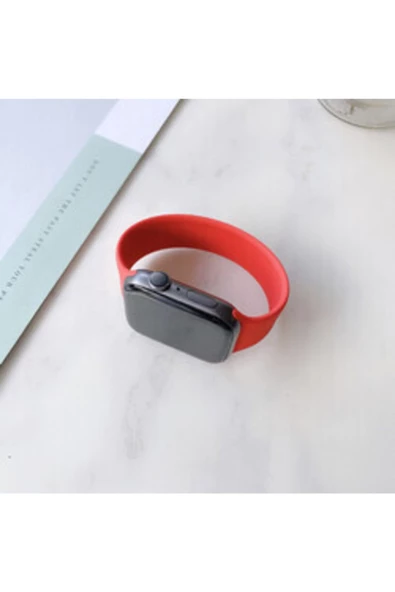 CEPCASE    Watch 38mm Kordon 14.4 Cm Medium Mat Pürüzsüz Silikon Kordon Tek Parça 10 Renk - 2