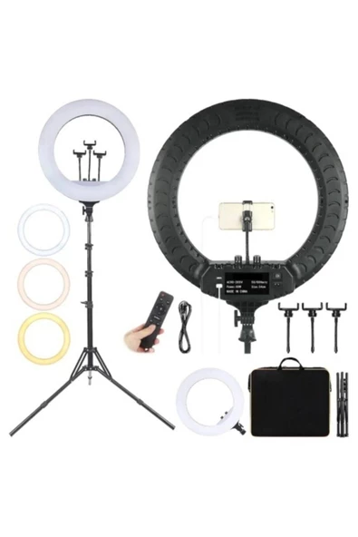 CEPCASE    Ring Light Led 18’’ 45 Cm Işık Halkası Tiktok Youtube + 210 Cm Ayak Dahil