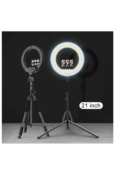 CEPCASE    Ring Light Led Işık Halkası 21’’ 54 Cm Profesyonel Stüdyo Işığı Ve 210 Cm Monopod+taşıma Çantası - 7