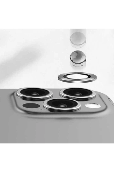 CEPCASE    Iphone 14 Pro Max Kamera Lens Koruyucu Çift Katman Temperli Cam Tam Koruma - 4