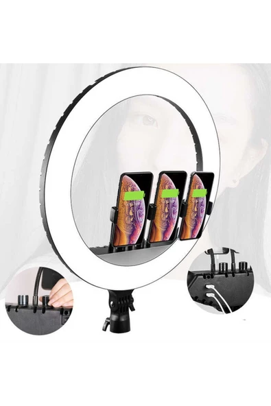 CEPCASE    Profesyonel 480 Led 18inç Ring Light Youtube Makyaj Kuaför Tatto Video Çekimi Için Sürekli Led Işık - 3