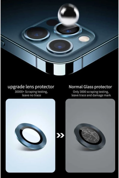 CEPCASE    Iphone 14 Kamera Lens Koruyucu Çift Katman Temperli Cam Tam Koruma - 4