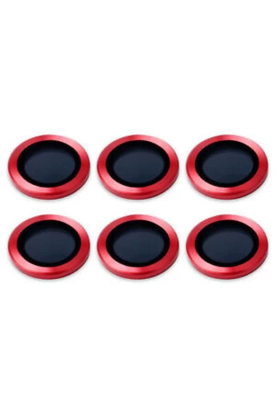 CEPCASE    Iphone 12 Pro Kamera Lens Koruyucu Halka Model Kırmızı Renk - 6