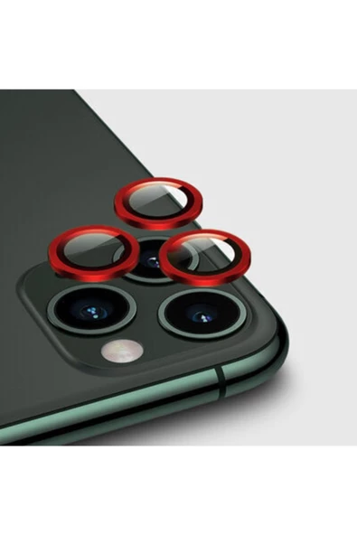 CEPCASE    Iphone 11 Pro Max Kamera Lens Koruyucu Halka Model Kırmızı Renk - 2