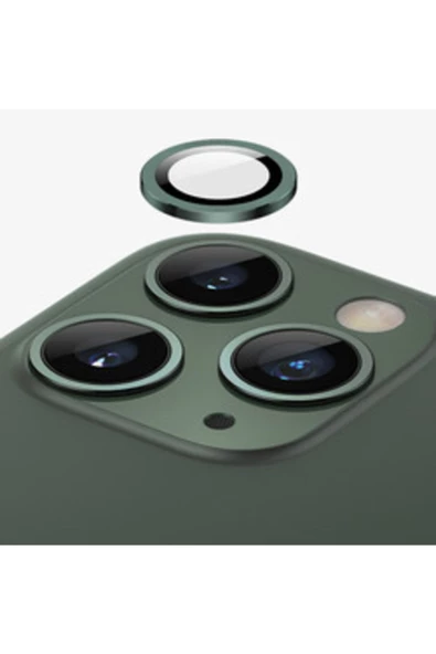 CEPCASE    Iphone 11 Kamera Lens Koruyucu Halka Model Koyu Yeşil Renk - 2
