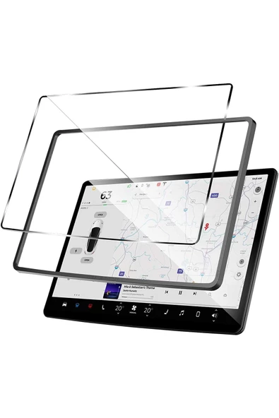 CEPCASE    Tesla Model Y Araç Multimedya Temperli Cam Ekran Koruyucu 15' Kalıp Tam Uyum - 3