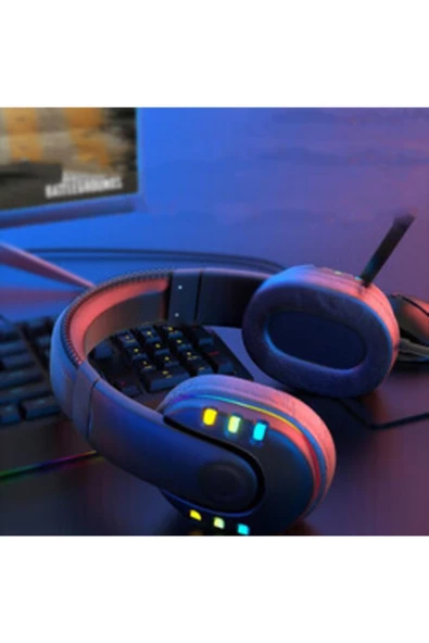 CEPCASE    Ak-47 Oyuncu Kulaklığı 3.5mm Mikrofunlu Işıklı Tasarım 7.1 Surround Yüksek Kaliteli Stereo Ses - 3
