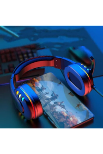 CEPCASE    Ak-47 Oyuncu Kulaklığı 3.5mm Mikrofunlu Işıklı Tasarım 7.1 Surround Yüksek Kaliteli Stereo Ses - 4