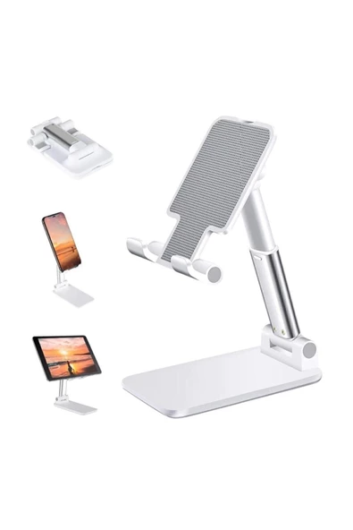 CEPCASE    Masa Üstü Telefon Standı & Masa Üstü Tablet Standı Kademeli Yükseklik Ayarlı Telefon Tutucu Stand - 3