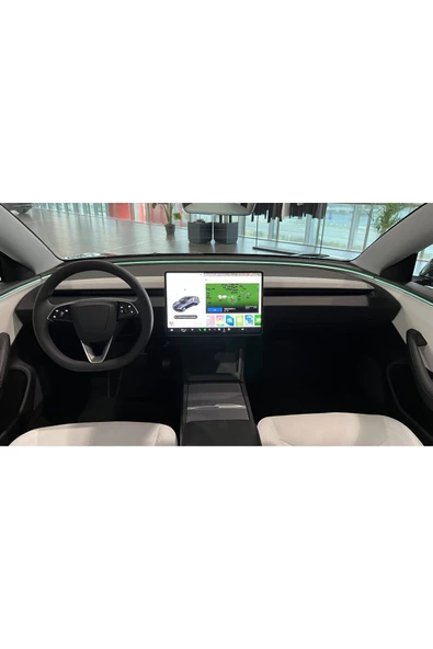 CEPCASE    Tesla Model 3 Araç Multimedya Ekran Koruyucu Premium Temperli Cam AR Oleofobik Uygulama Aparatlı Cam