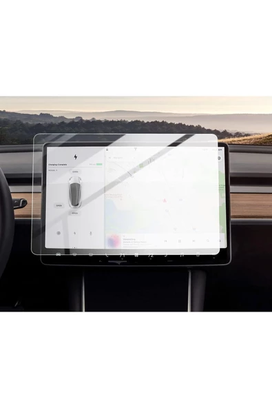 CEPCASE    Tesla Model Y Araç Multimedya Temperli Cam Ekran Koruyucu 15' Kalıp Tam Uyum - 2