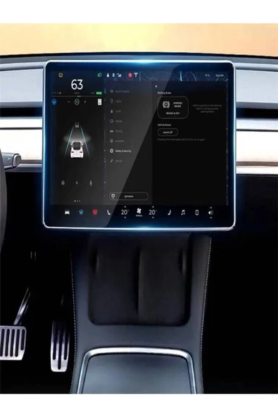 CEPCASE    Tesla Model Y Araç Multimedya Temperli Cam Ekran Koruyucu Tam Uyum 15'