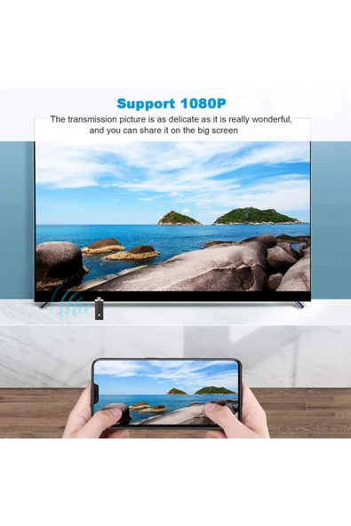 CEPCASE    Hdmı Kablosuz Ses Ve Görüntü Aktarıcı Usb Dongle Hdtv 1080p Wireless Connector Display Dongle - 7
