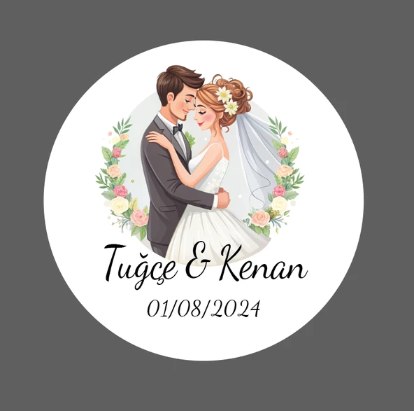 Gelin Damat Etiket 20 ADET