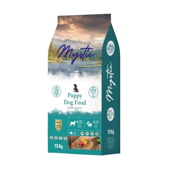 Mystic Puppy Az Tahıllı Kuzu Etli Yavru Köpek Maması 15 kg