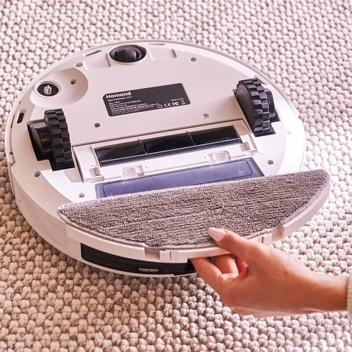Homend Alex Laser Power + 1287H Beyaz Toz Hazneli Moblu Robot Süpürge - 5