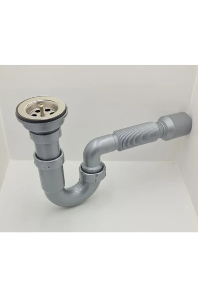 Donau Lavabo Eviye Sifonu S Tipi Körüklü Ø40 - 50 Mm Çıkışlı