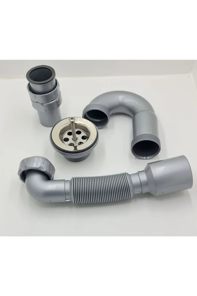 Donau Lavabo Eviye Sifonu S Tipi Körüklü Ø40 - 50 Mm Çıkışlı - 3