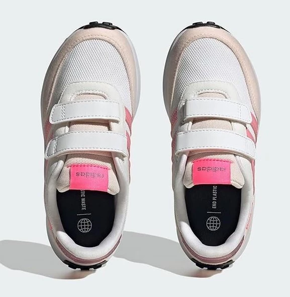 adidas Run 70s CF K Cırtlı Beyaz Pembe Spor ayakkabısı - 2