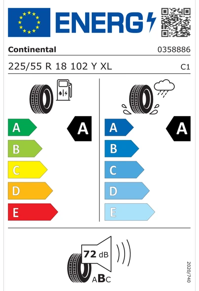 Continental EcoContact 6 225/55R18 102Y XL AO Yaz Lastiği - 2024 - 4