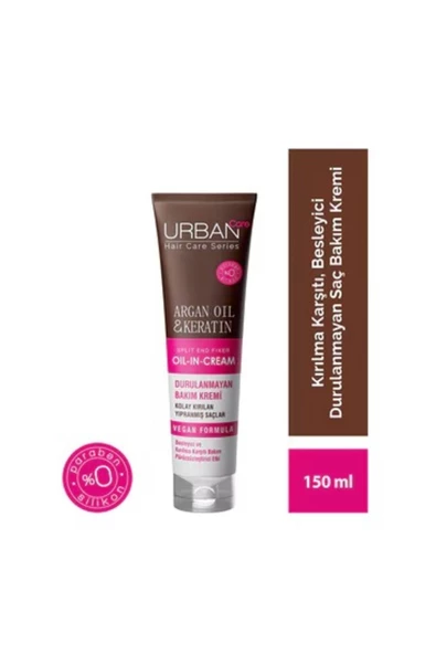 Argan Yağı ve Keratin Kırılma Karşıtı Durulanmayan Saç Bakım Kremi 150 ml
