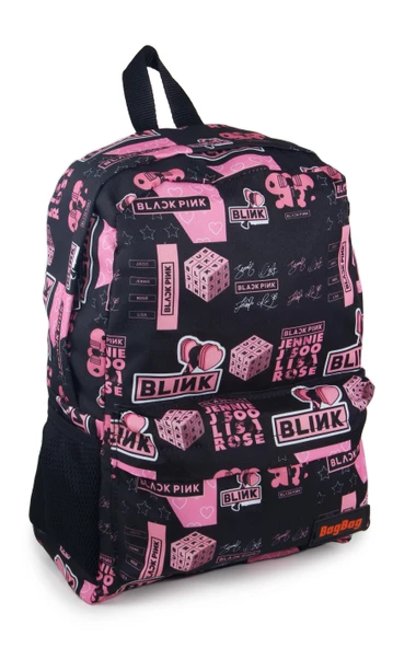 3'lü Set Blackpink K-Pop Desenli Sırt Çantası Kalemlik Makyaj Çantası Büyük Boy Makyaj Çantası - 3