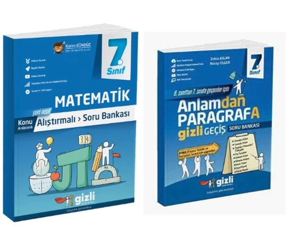Gizli Yayınları 7. Sınıf Matematik + Paragraf Alıştırmalı Soru Bankası