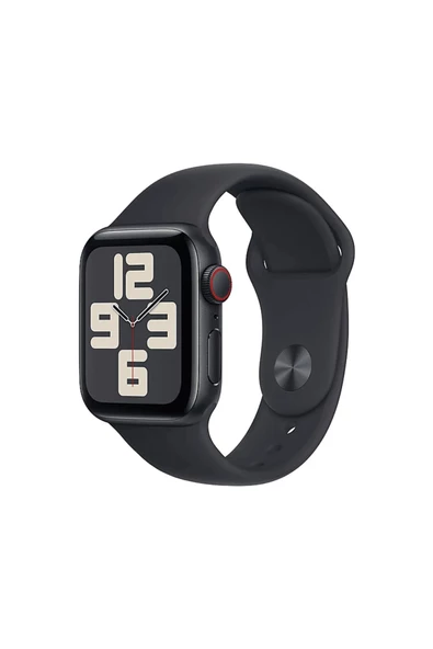 Apple Watch SE GPS + Cellular MRG73TU/A 40 mm Gece Yarısı Alüminyum Kasa ve Gece Yarısı Spor Kordon - S/M TEŞHİR