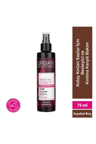 Kolay Kırılan Saçlar İçin Argan Yağlı Kırılma Karşıtı Besleyici Sıvı Saç Kremi 75 ml
