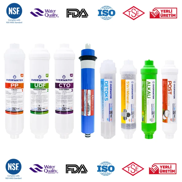 OverWater Savora 14 Aşamalı 8 Lt. Çelik Tanklı Kapalı Kasa Pompasız Su Arıtma Cihazı Özel Sarım Membran Filtre - Resim 2