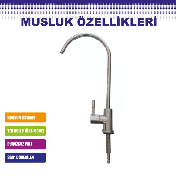 Savora 14 Aşamalı 8 Lt. Çelik Tanklı Kapalı Kasa Pompalı Su Arıtma Cihazı Özel Sarım Membran Filtre - 5