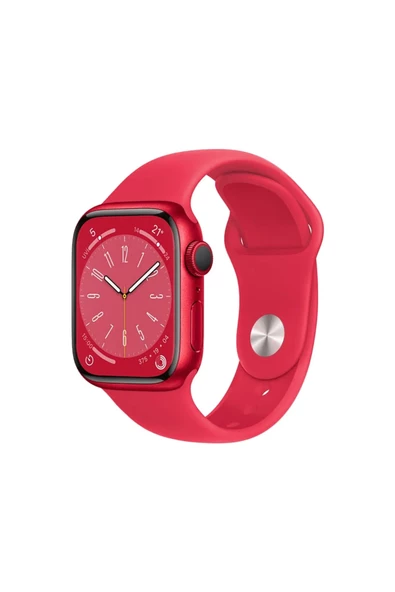 Apple Watch Series 8 Gps + Cellular 41MM (Product)Red Aluminium Case With (Product)Red Sport Band - Regular - MNJ23TU/A TEŞHİR