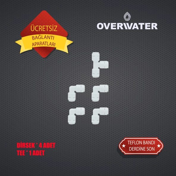 OverWater Açık Kasa Su Arıtma Cihazı 5 li Filtresi Seti Aşamalı ( Membransız Set ) FKN50M - 4