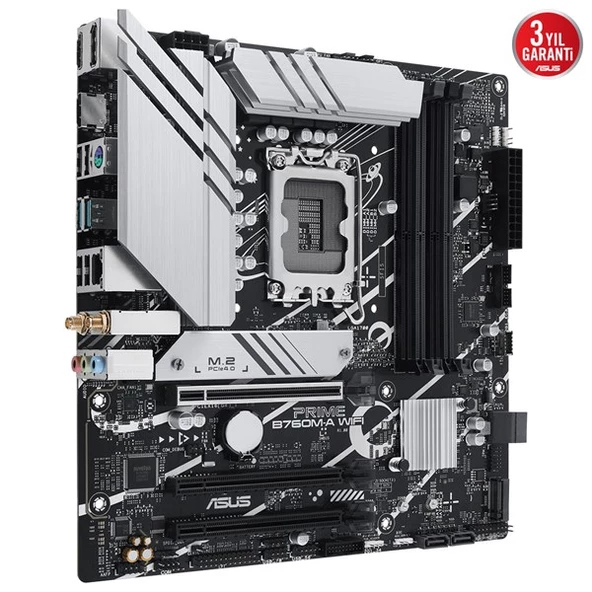ASUS PRIME B760M-A WIFI-6E DDR5 HDMI DP PCIe 16X v4.0 1700p mATX - 3